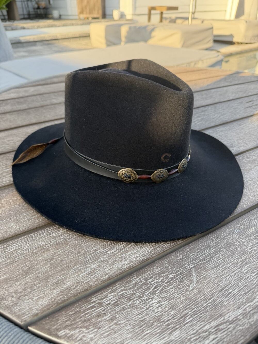 Vintage Charlie 1 Horse Triple XXX Fur Blend 7 1/8 Black Western Cowboy Hat NEW